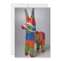 Multi Color Donkey pinata for parties Invites
