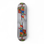 Multi Color Donkey pinata for parties Skate Board Decks