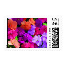 Multi Color Flowers Postage