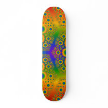Multi-Color Fractal: Vector Art: Skateboard