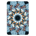 Multi-color kaleidoscopic design flexible magnet