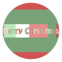 Multi Color Letters Merrry Christmas Sticker