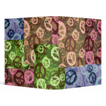 Multi-Color Peace Signs Binder