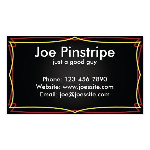 Multi Color Pinstripe Business Card (front side)