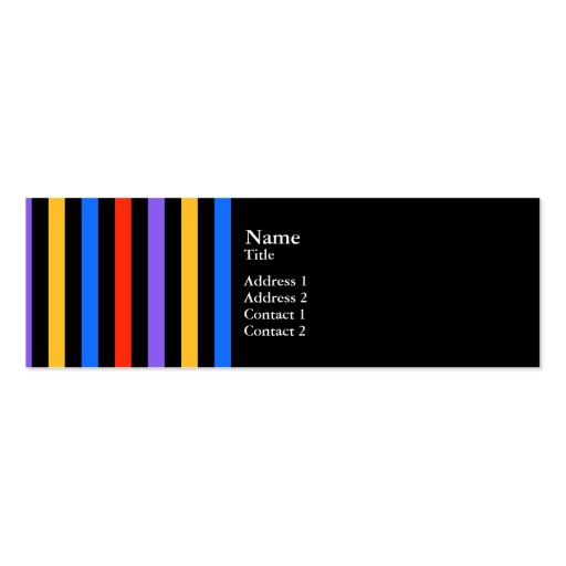 Multi Color Stripes Business Card
