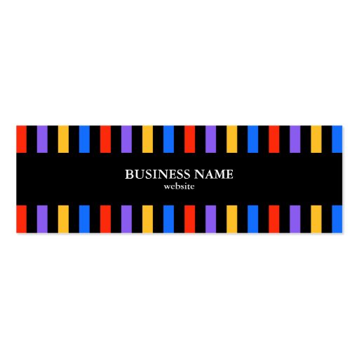 Multi Color Stripes Business Card (back side)