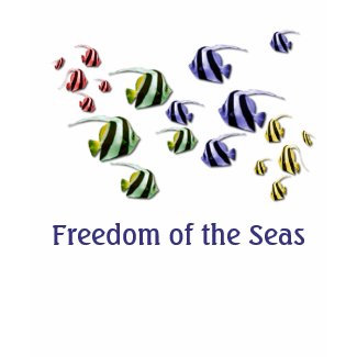 Multi-color Tropical Fish Swimming Free T Shirt shirt