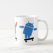 Multi Colored Android Skateboarder Mug
