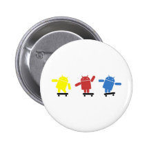 Multi Colored Android Skateboarder Pins