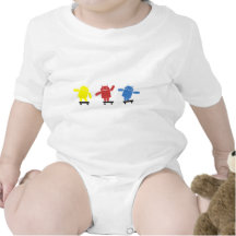Multi Colored Android Skateboarder T-shirt