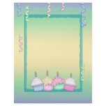 Multi-colored Birthday Cupcakes Letterhead