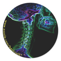 Multi-colored C-spine sticker