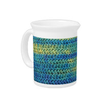 Multi-Colored Crochet Blanket Pattern Beverage Pitcher