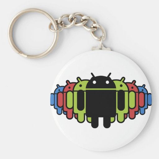 Multi colored Droid Army Key Chain