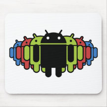 Multi colored Droid Army Mouse Pads