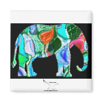 Multi Colored Elephant magnets