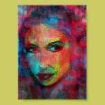 multi colored face posters