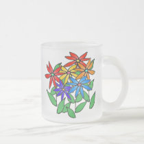 Multi Colored Flower Group Mug mugs