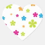 Multi colored flowers sticker