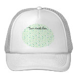 Multi colored green polka dots hat