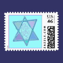 Multi-colored Jewish Star postage by lorenkaplan Multi-colored Jewish Star postage