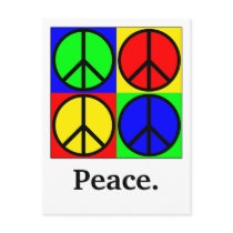 Multi-Colored Peace Sign Greeting Card postcards