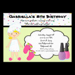 Multi Colored Polka Dot Girls Spa Invite invitations