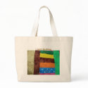 Multi-colored Quilt Block, I Love Quilting bags