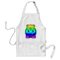 Multi Colored , Rainbow Hippo aprons