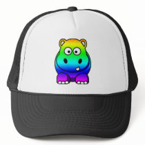 Multi Colored , Rainbow Hippo Mesh Hats