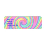 Multi-Colored Rainbow Twirl Custom Return Address Label