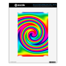 Multi-Colored Rainbow Twirl NOOK Skin