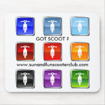 MULTI-COLORED SCOOT MOUSEPAD mousepads