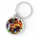 Multi-Colored Stained Glass Keychain