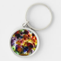 Multi-Colored Stained Glass Keychain