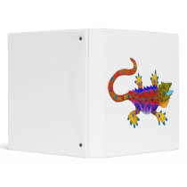 Multi Colored Terror Lizard Vinyl Binder