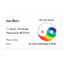 Multi Colored Yinyang Symbol Business Card