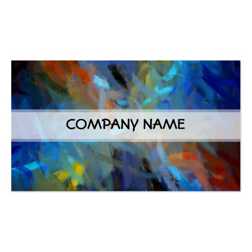 Multi Colors Abstract Art Painting Business Card (front side)