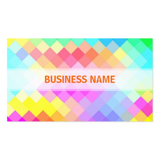 Multi Colors Diamond Seamless Pattern Business Card