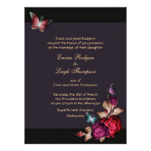 Multi Colour Floral Wedding Invitation