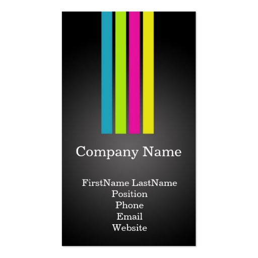 Multi-Colour Professional Business Cards (front side)