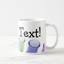 Multi colour test tubes coffee mug