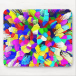 Multi-Coloured Crystalline Block Pattern Mouse Pads