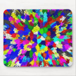 Multi-Coloured Crystals Pattern Mouse Pad