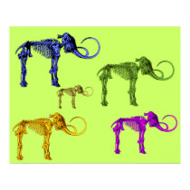 Multi Coloured Mammoth Skeletons posters by PastLives Multi Coloured Mammoth Skeletons posters