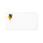Multi Coloured Party Balloons Custom Address Label