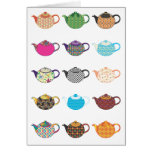 Multi-coloured Tea Kettles Greeting Card
