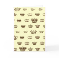 Multi Crown design - choose bkgd color Cards
