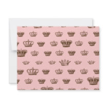 Multi Crown design - choose bkgd color Custom Invites
