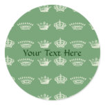 Multi Crown design II Round Stickers
